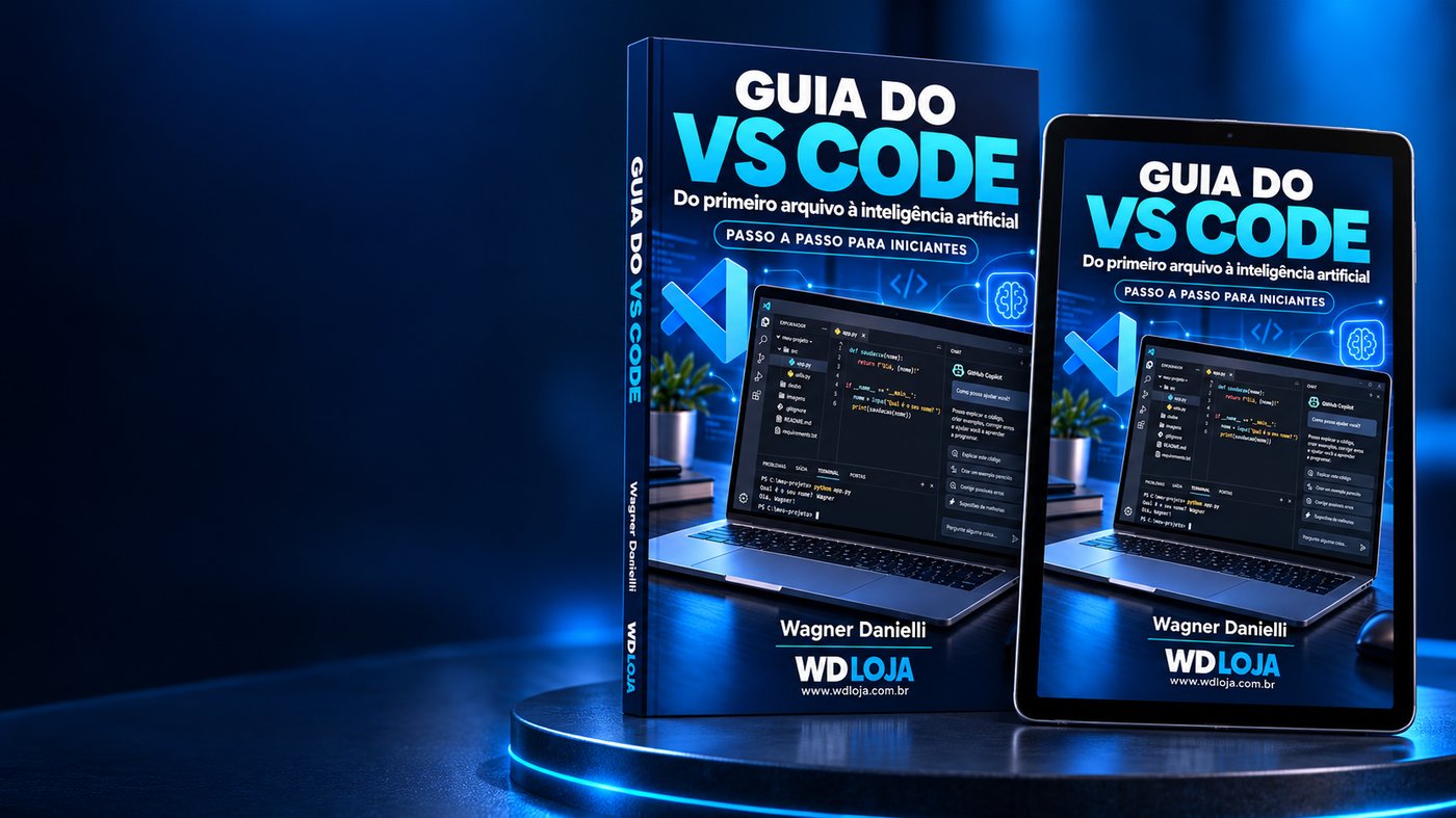 Guia do VS Code - Do primeiro arquivo a inteligencia artificial, por Wagner Danielli (WD Loja)